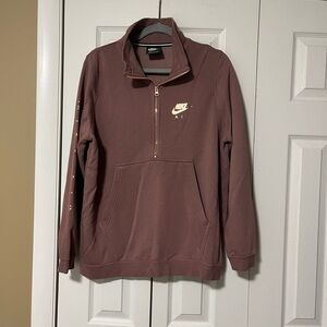 Nike Womens Rose Gold  Zip-Up Sweatshirt